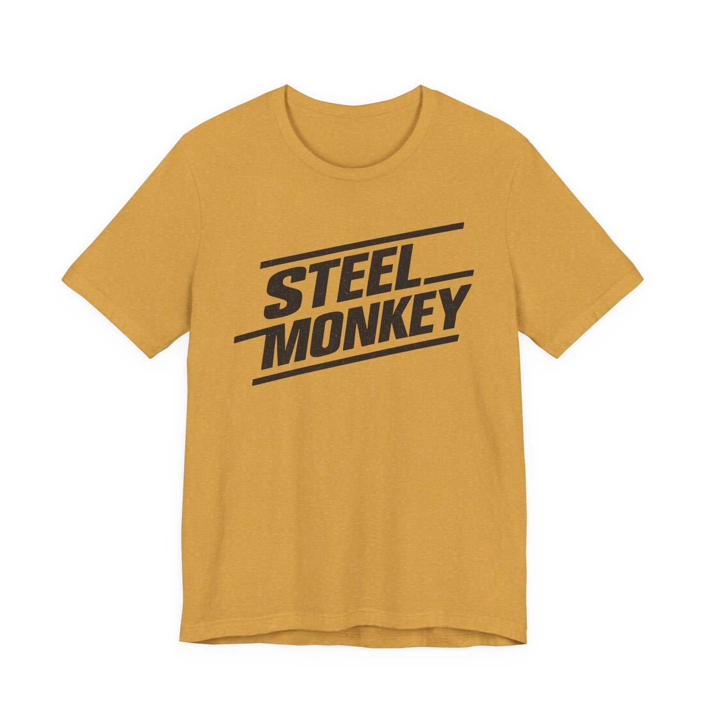 Steel Monkey Retro Diagonal Logo Tee - Bella + Canvas