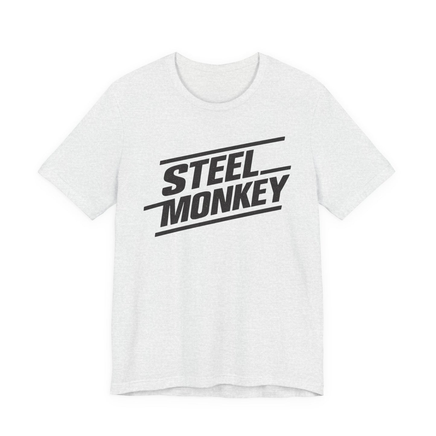 Steel Monkey Retro Diagonal Logo Tee - Bella + Canvas