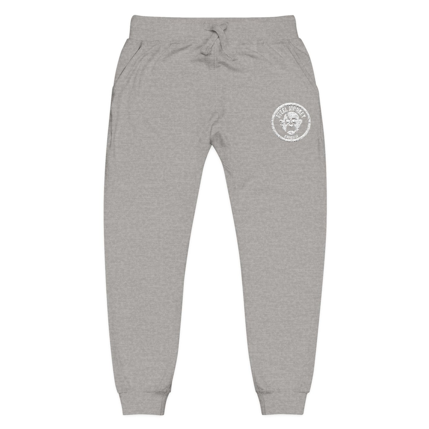 Embroidered Coral Fleece Sweatpants — Cozy Joggers with Small Chest Crest