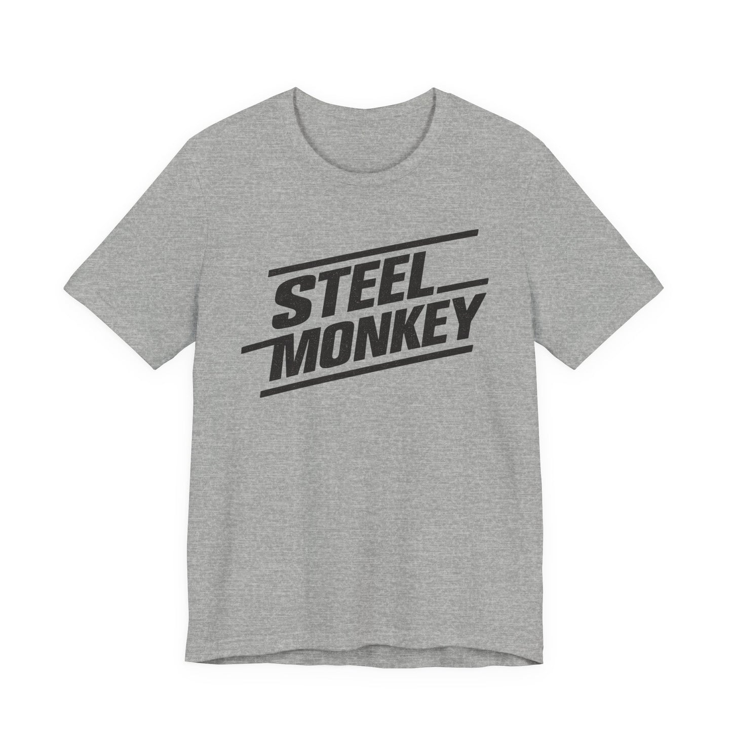 Steel Monkey Retro Diagonal Logo Tee - Bella + Canvas