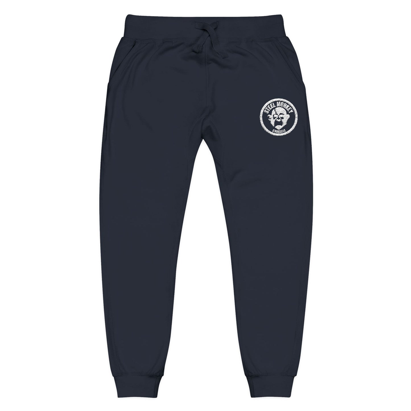 Embroidered Coral Fleece Sweatpants — Cozy Joggers with Small Chest Crest
