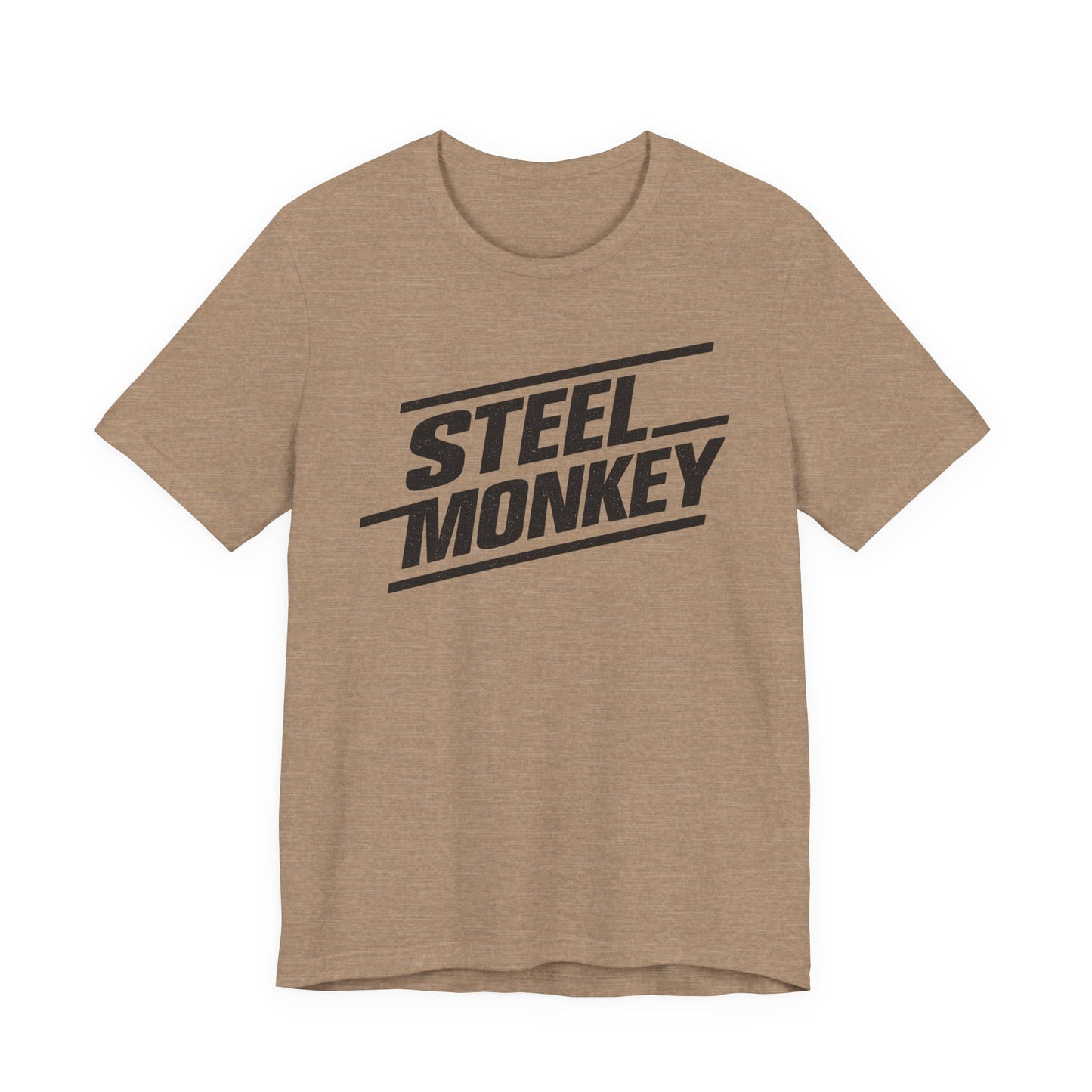 Steel Monkey Retro Diagonal Logo Tee - Bella + Canvas