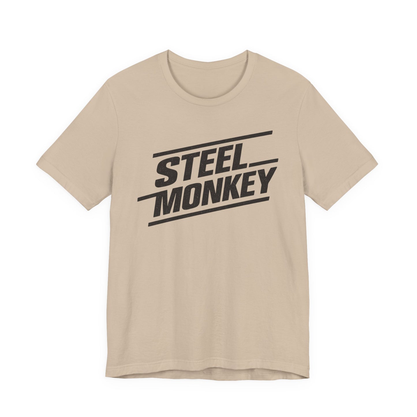 Steel Monkey Retro Diagonal Logo Tee - Bella + Canvas