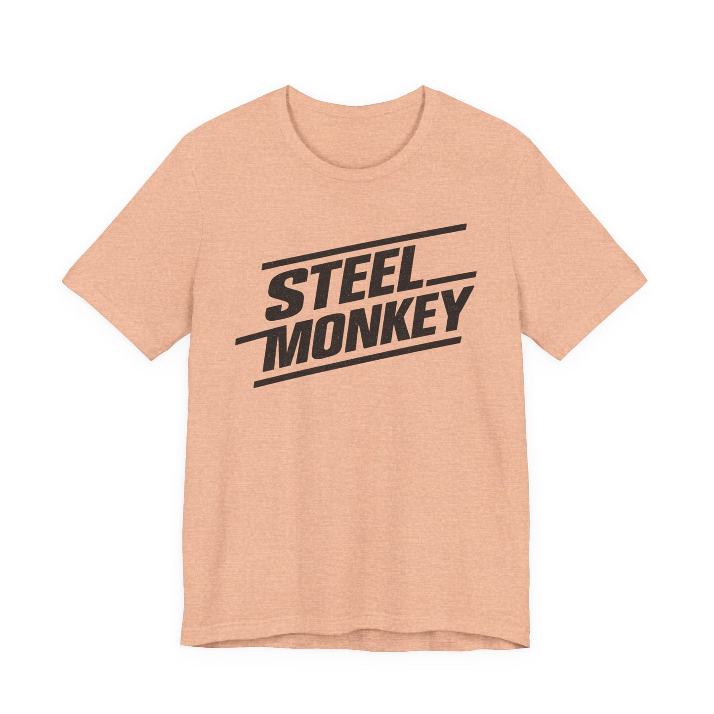 Steel Monkey Retro Diagonal Logo Tee - Bella + Canvas