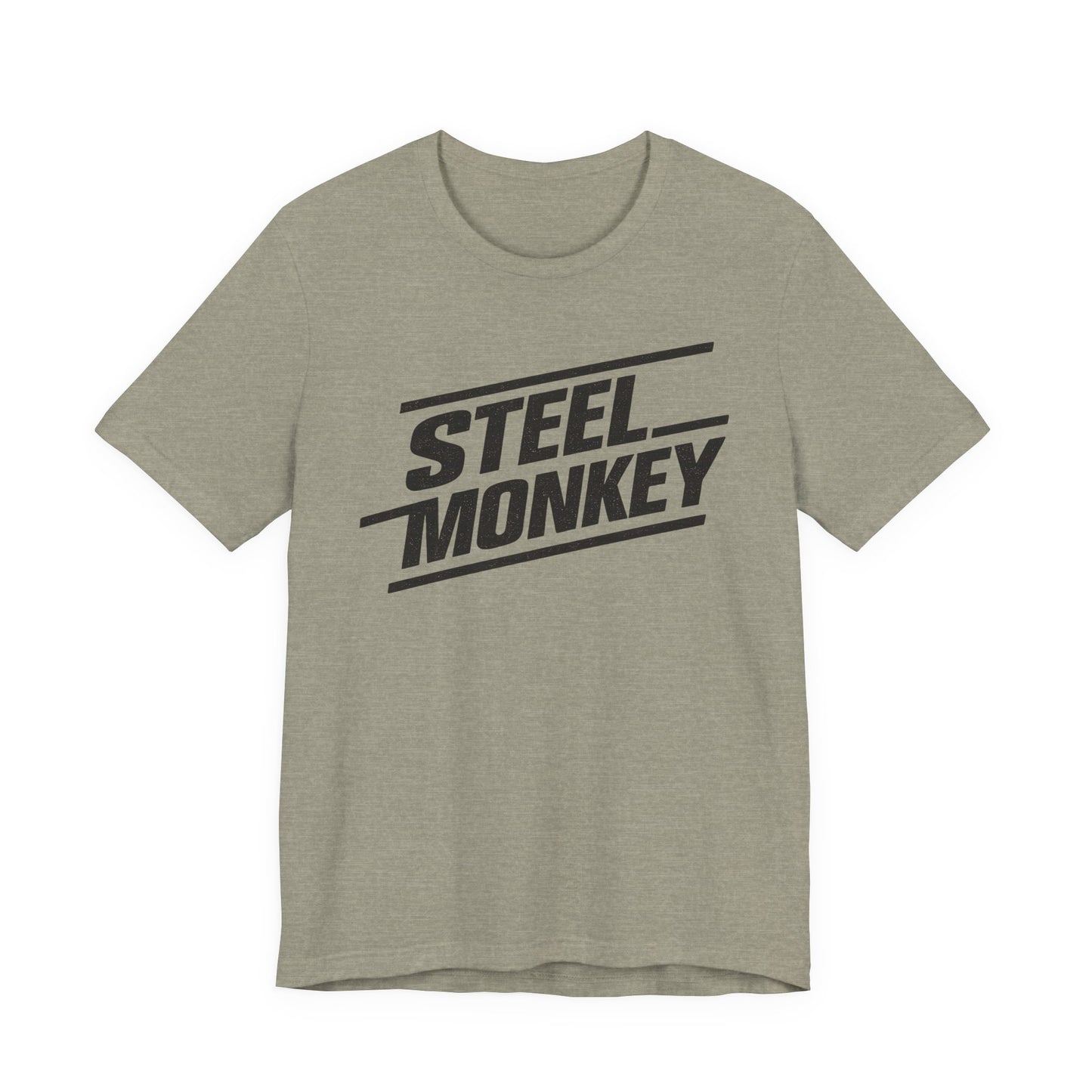 Steel Monkey Retro Diagonal Logo Tee - Bella + Canvas