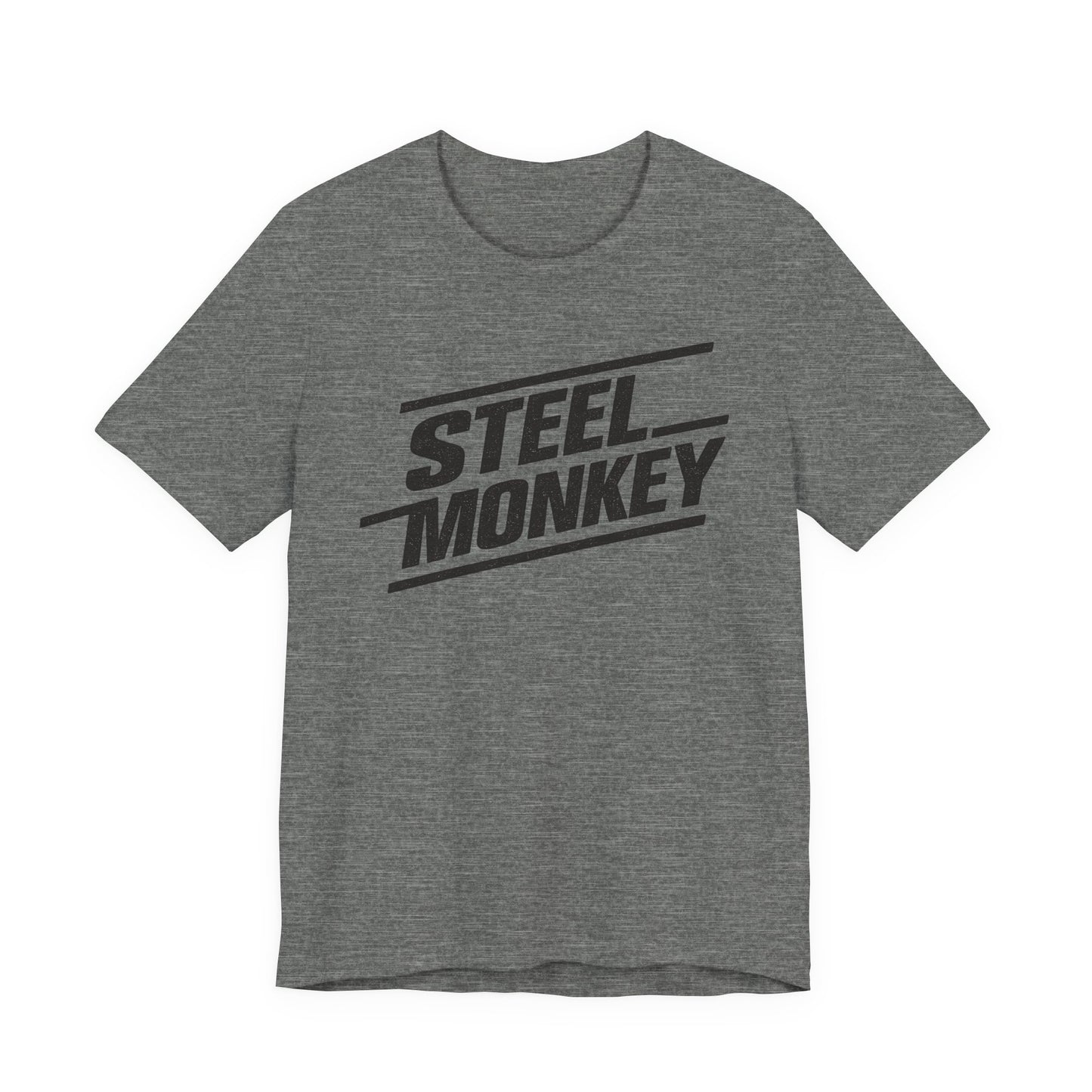 Steel Monkey Retro Diagonal Logo Tee - Bella + Canvas