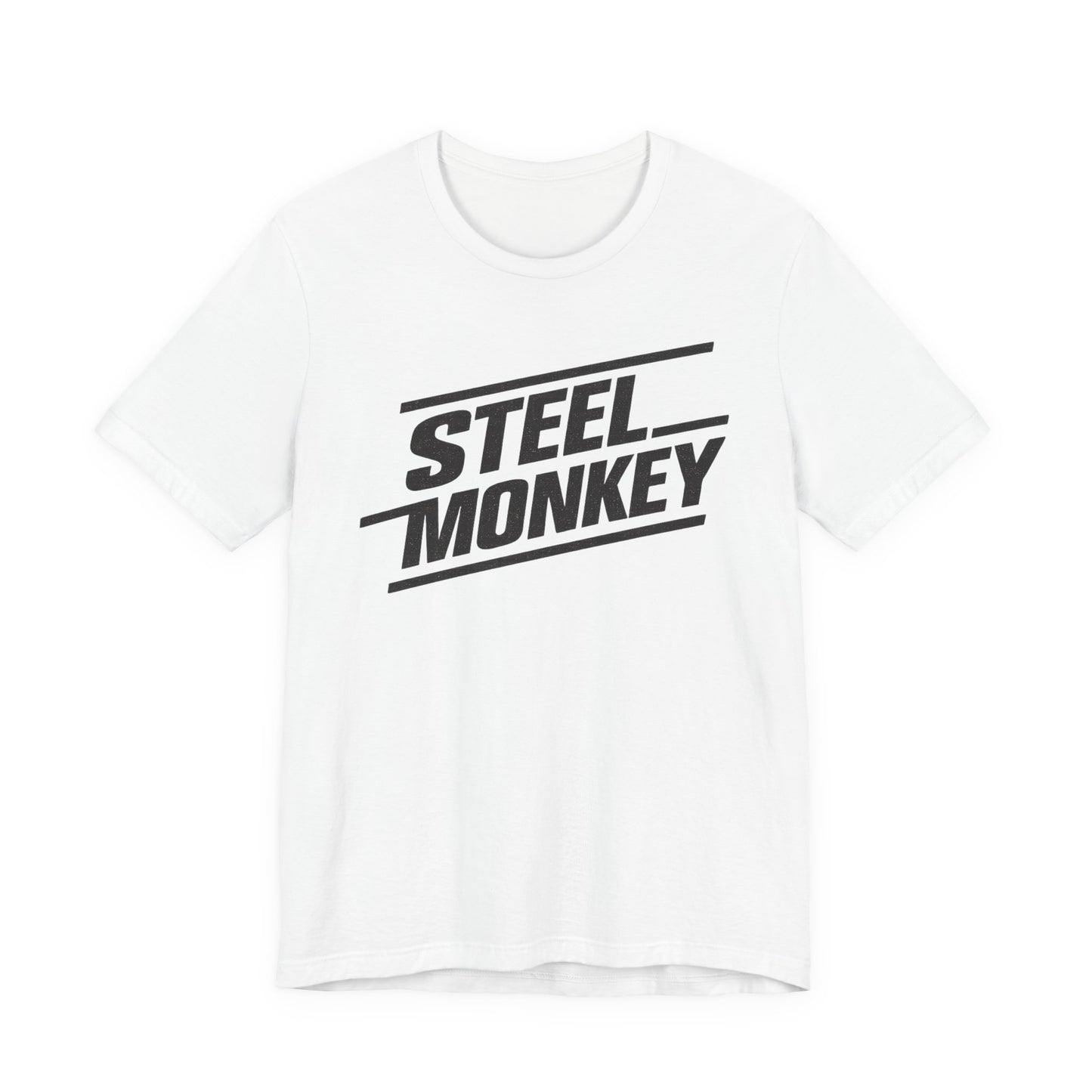 Steel Monkey Retro Diagonal Logo Tee - Bella + Canvas