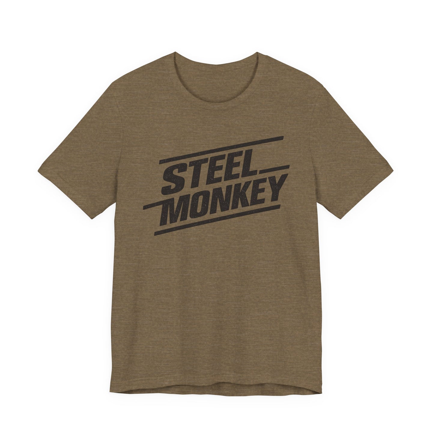 Steel Monkey Retro Diagonal Logo Tee - Bella + Canvas