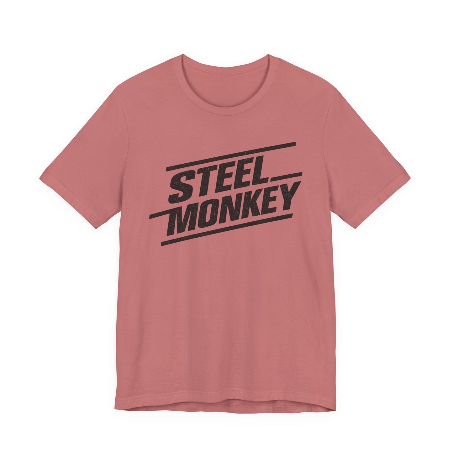 Steel Monkey Retro Diagonal Logo Tee - Bella + Canvas
