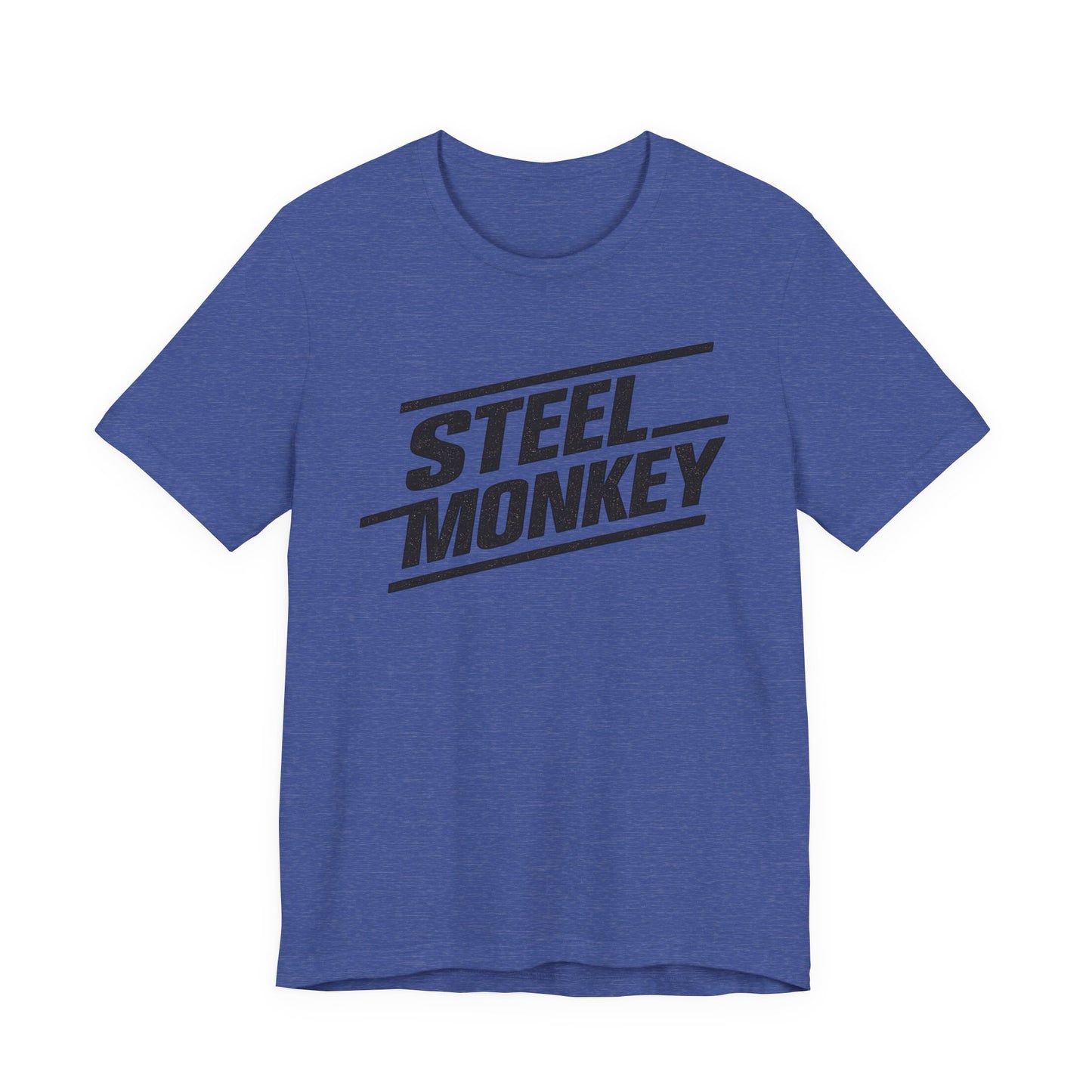Steel Monkey Retro Diagonal Logo Tee - Bella + Canvas