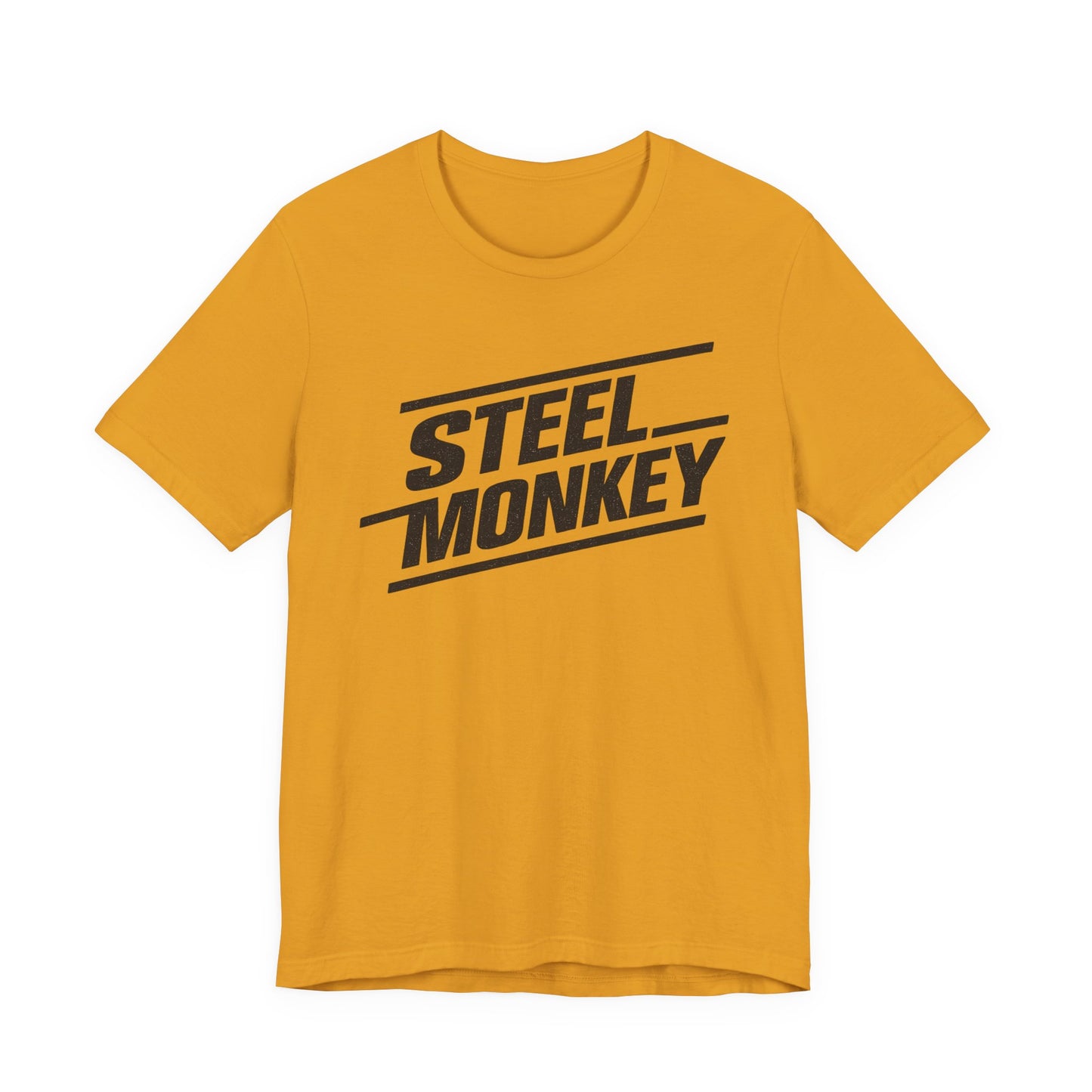 Steel Monkey Retro Diagonal Logo Tee - Bella + Canvas
